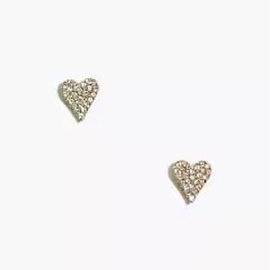 New JCrew Pave’ crystal heart earrings